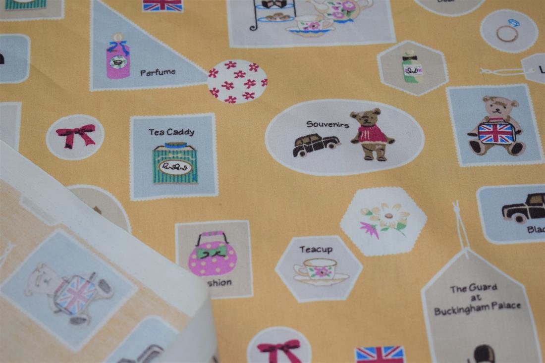London Buses 100% Cotton Printed Poplin