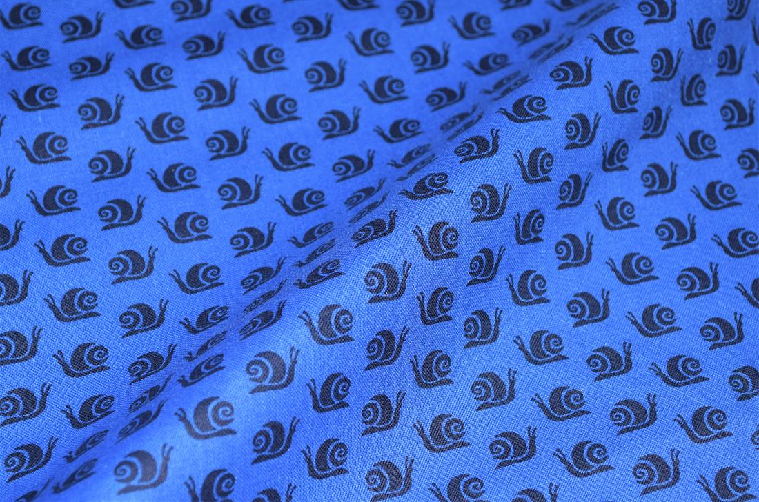 Royal Blue Printed 100% Cotton Fabric