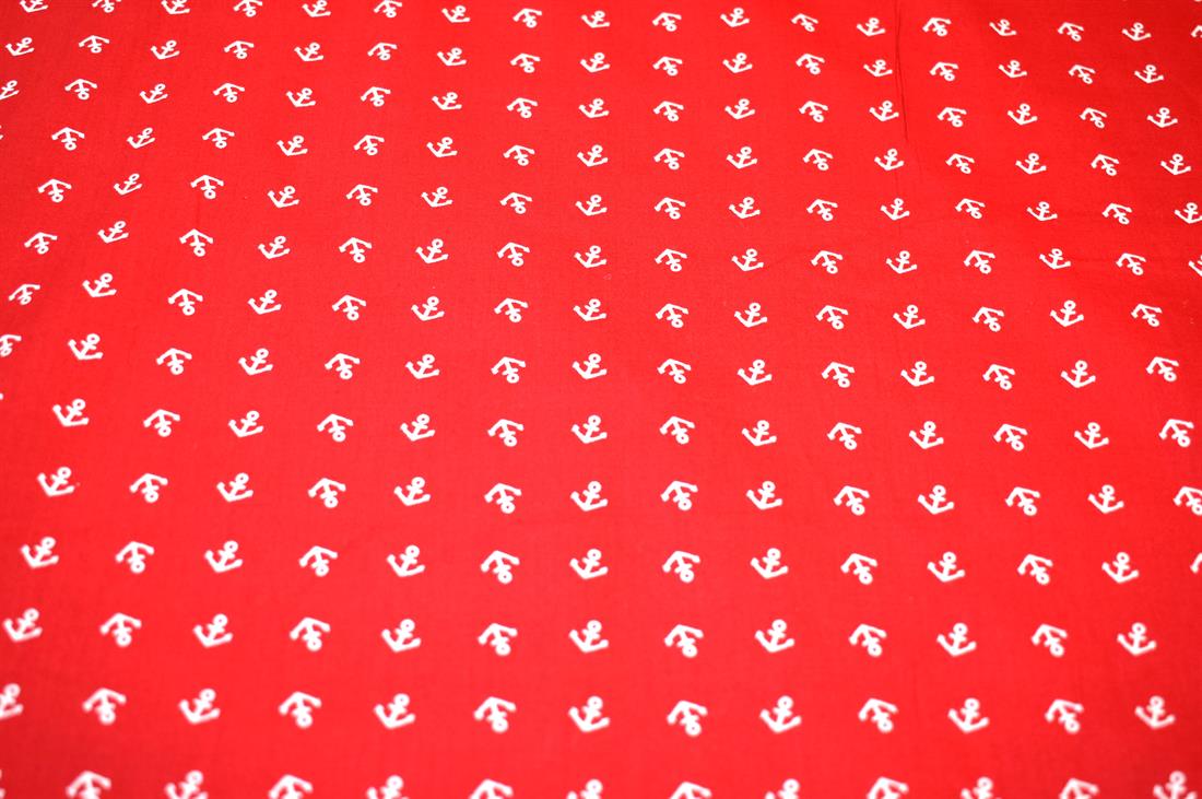 Red Printed 100% Cotton Fabric