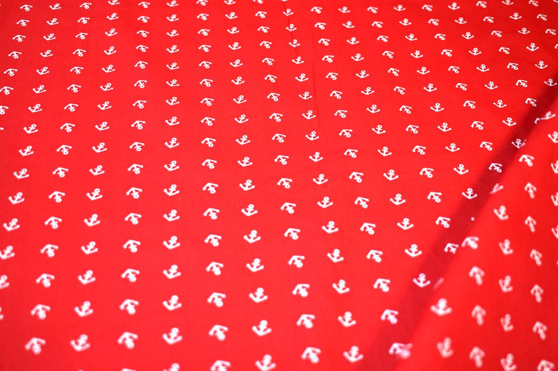 Red Printed 100% Cotton Fabric