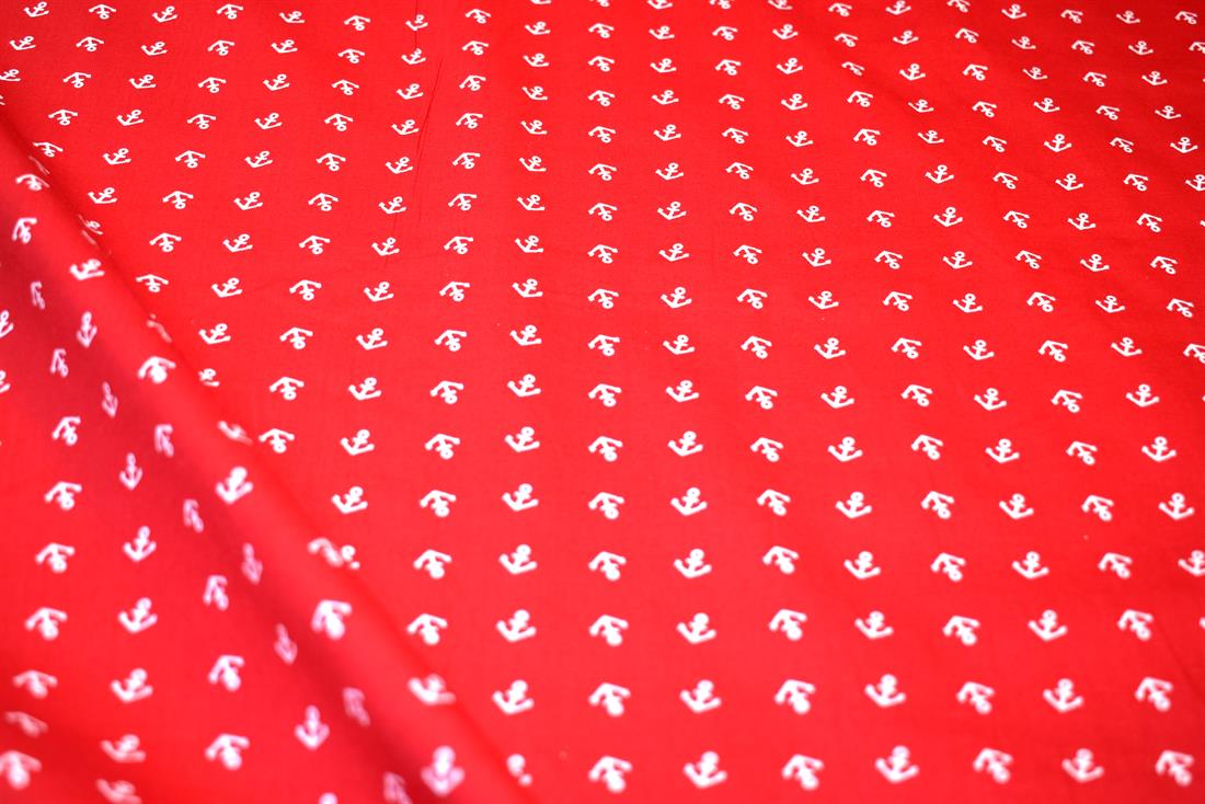 Red Printed 100% Cotton Fabric