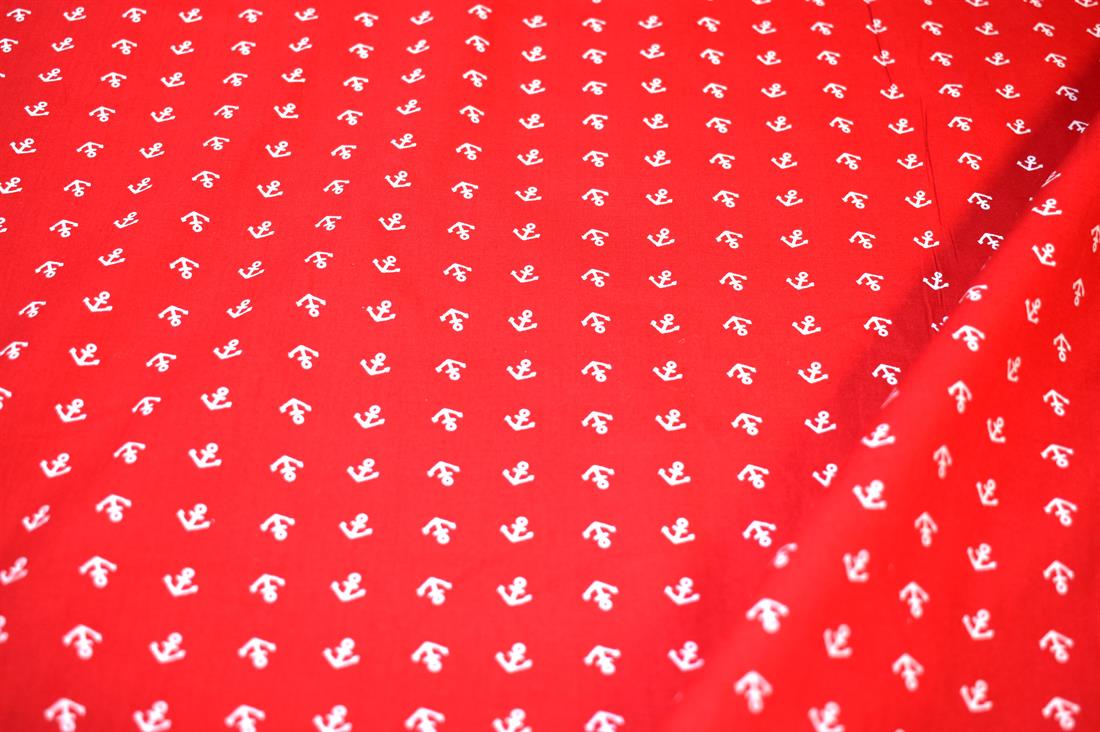 Red Printed 100% Cotton Fabric