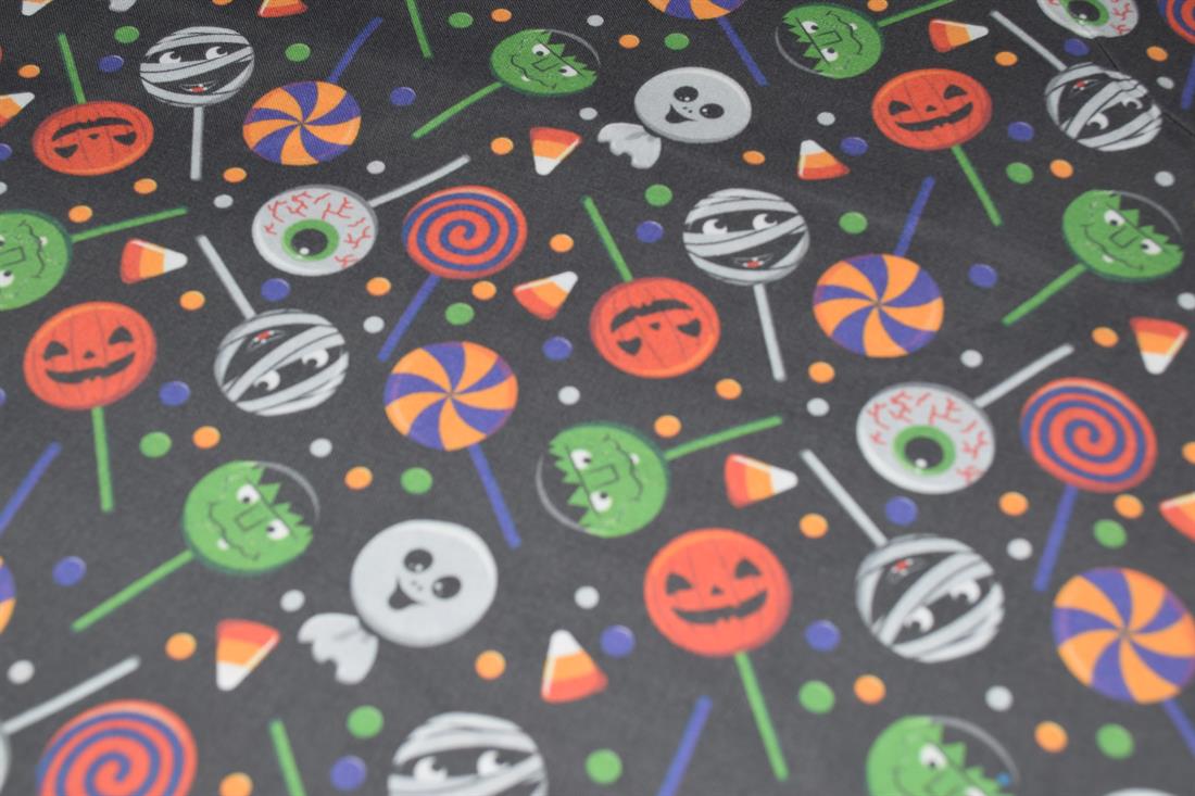 Black Scary Cakepops Printed 100% Cotton Crafty Cottons Digitally