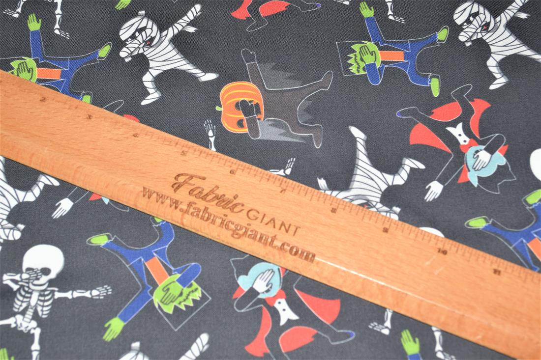 Black Hitting The Dab Printed 100% Cotton Crafty Cottons Digitally