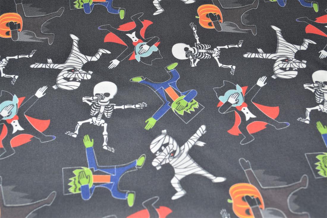 Black Hitting The Dab Printed 100% Cotton Crafty Cottons Digitally