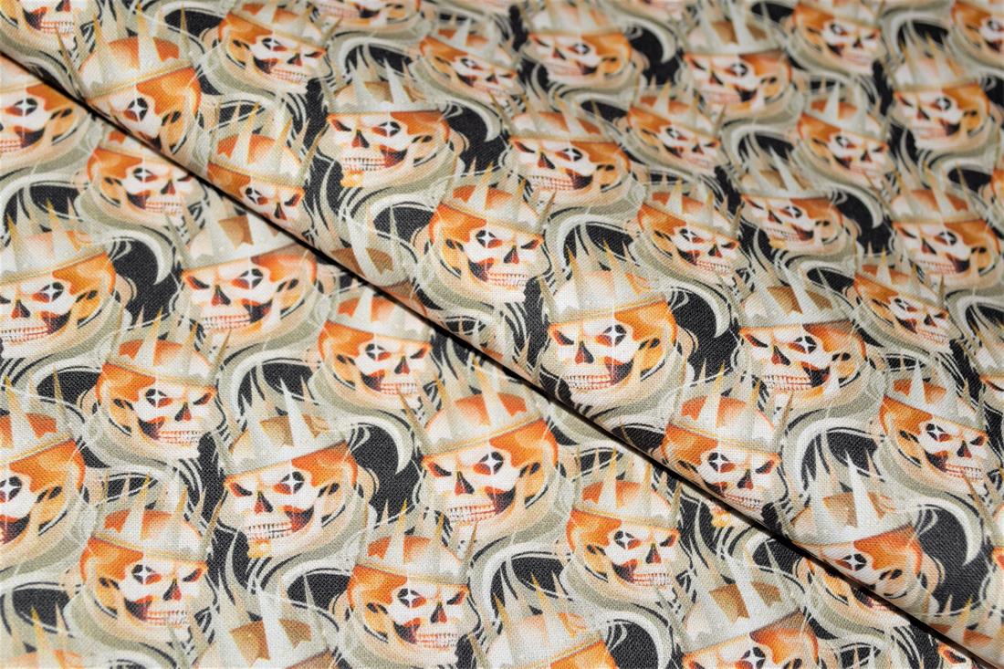 Skull King Printed 100% Cotton Crafty Cottons Digitally