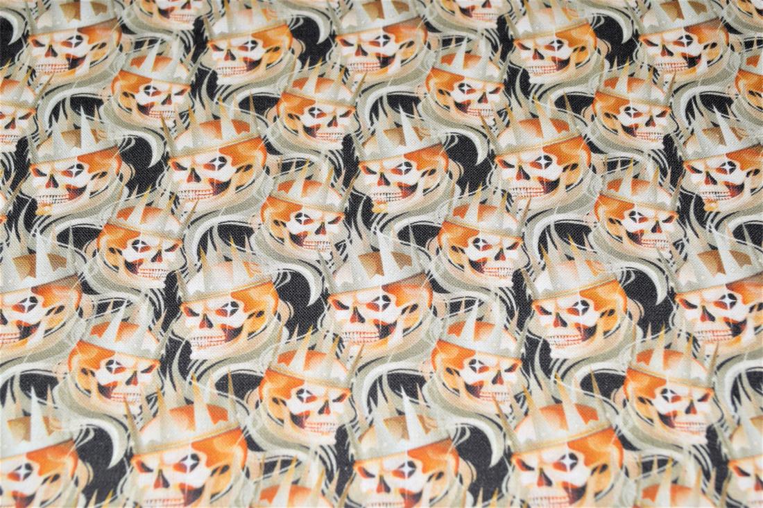 Skull King Printed 100% Cotton Crafty Cottons Digitally