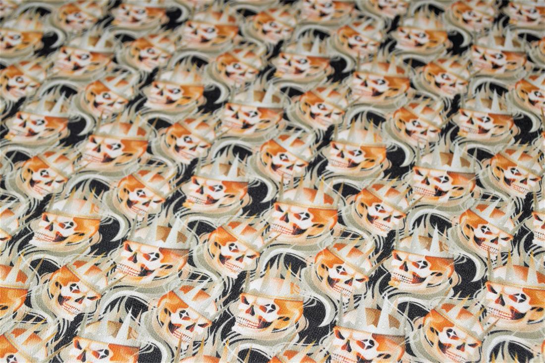 Skull King Printed 100% Cotton Crafty Cottons Digitally