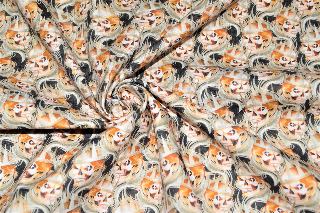 Skull King Printed 100% Cotton Crafty Cottons Digitally