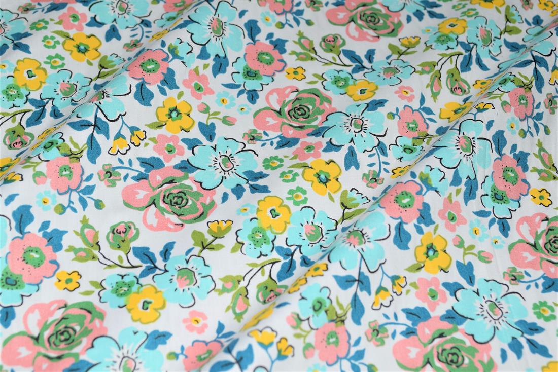 Printed Beautiful Floral 100% Cotton Fabric