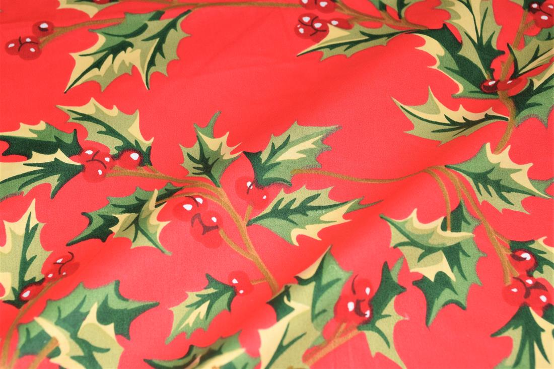 Christmas Holly Fabric