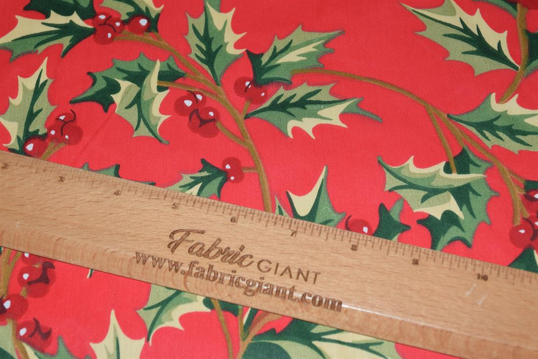 Christmas Holly Fabric