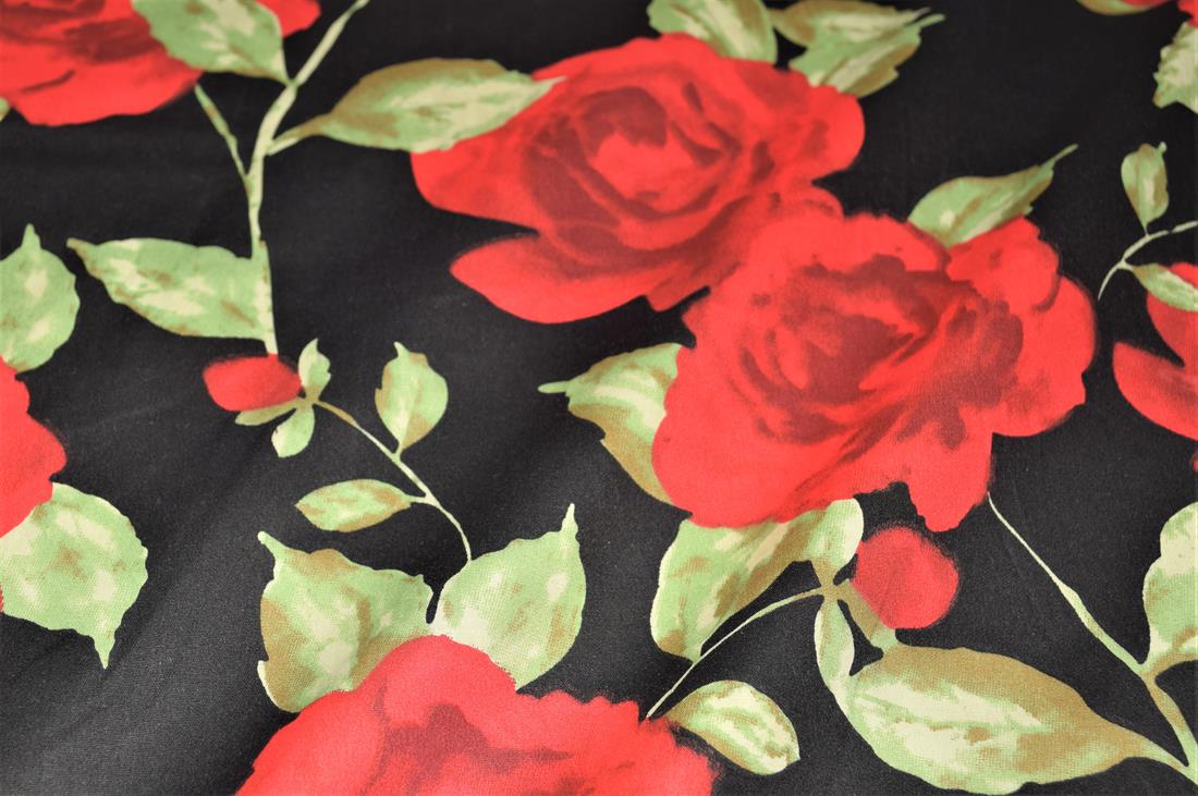 Printed Roses 100% Cotton Fabric