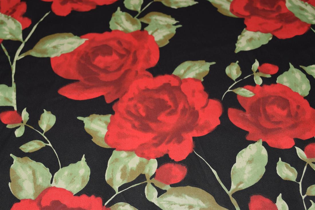 Printed Roses 100% Cotton Fabric