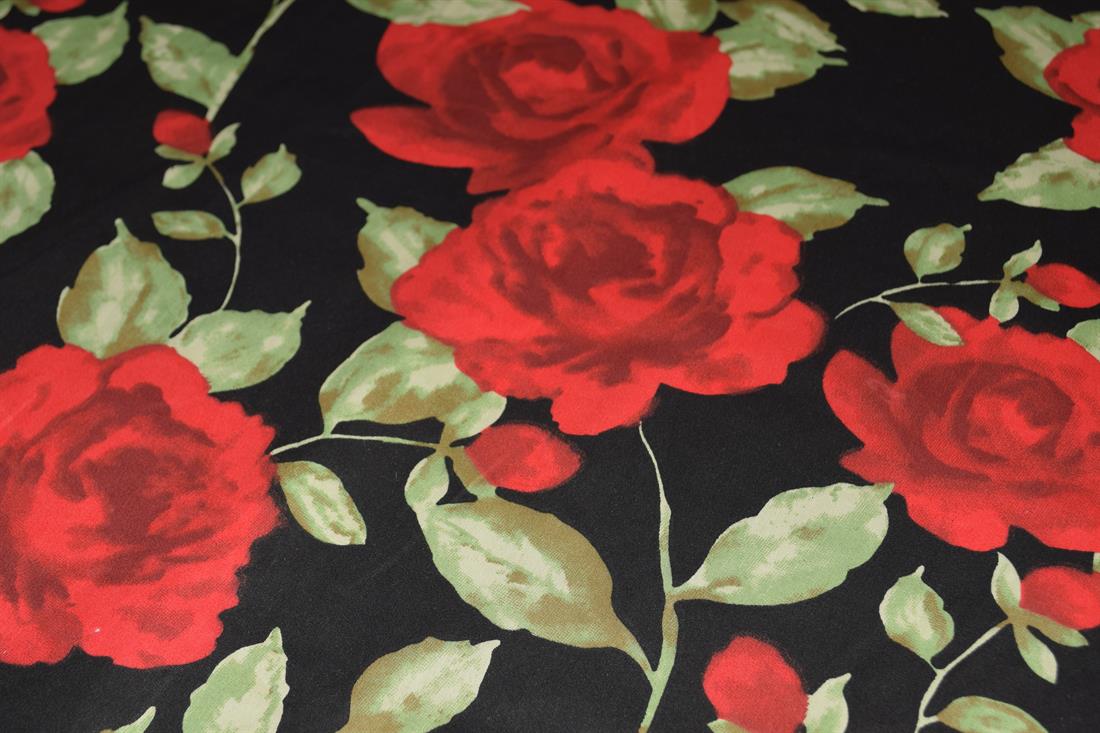 Printed Roses 100% Cotton Fabric