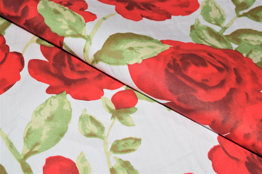 Printed Roses 100% Cotton Fabric