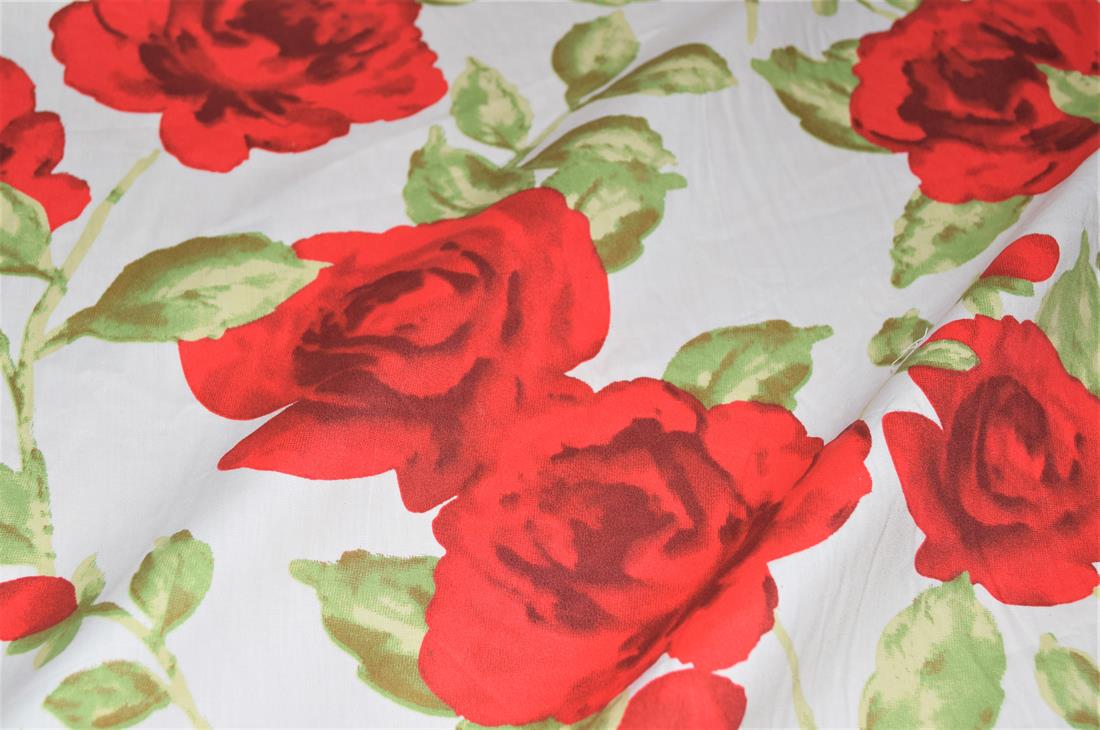Printed Roses 100% Cotton Fabric