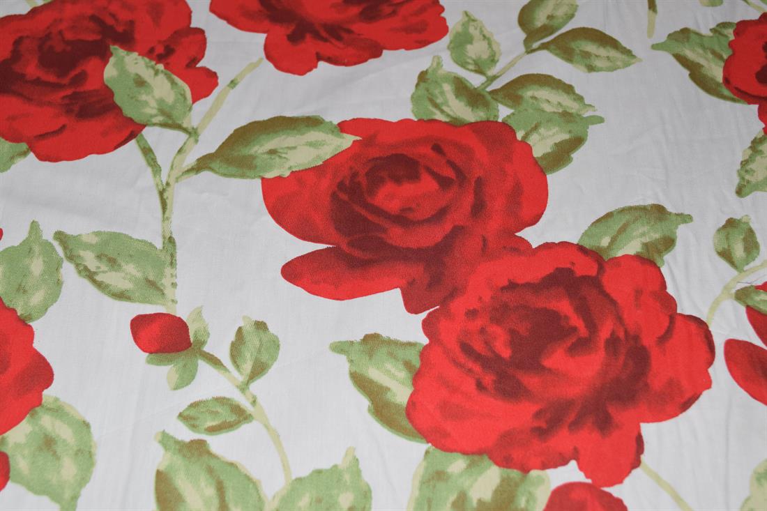 Printed Roses 100% Cotton Fabric
