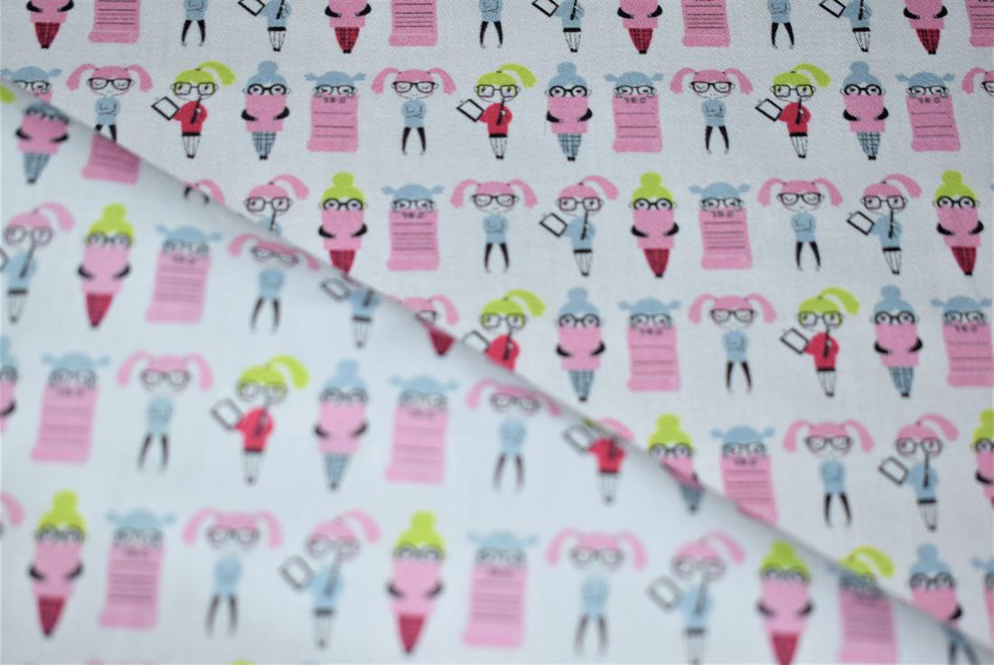 White Printed 100% Cotton, Starts Fabric