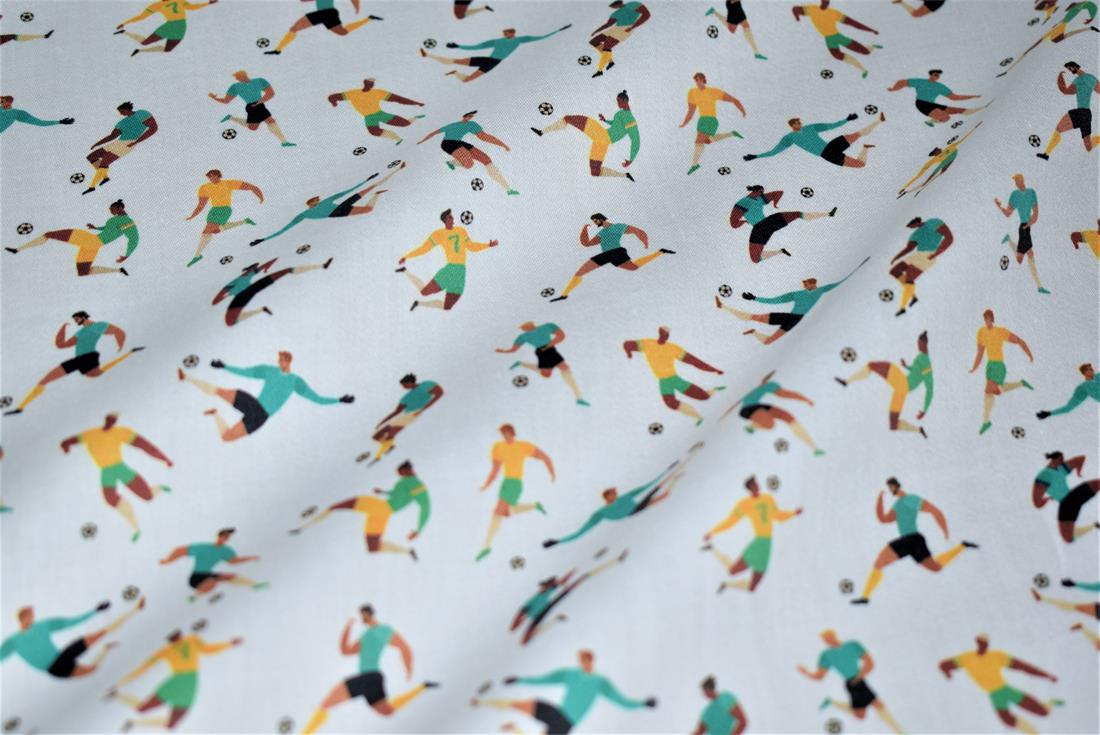 White Printed 100% Cotton, Starts Fabric