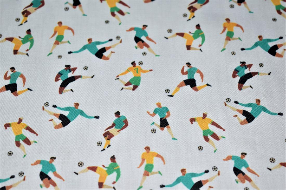 White Printed 100% Cotton, Starts Fabric