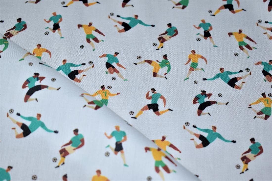 White Printed 100% Cotton, Starts Fabric