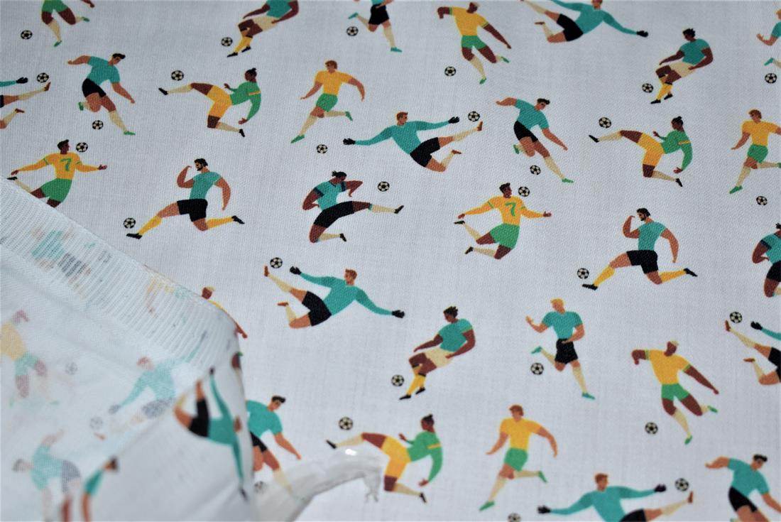 White Printed 100% Cotton, Starts Fabric