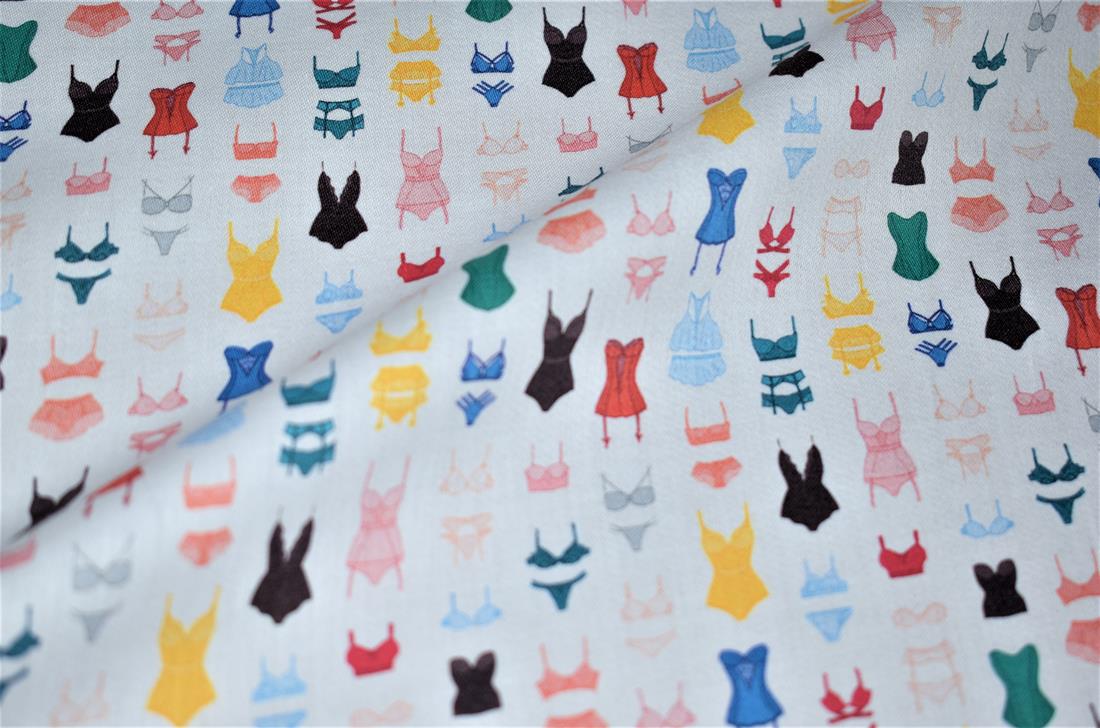 White Printed 100% Cotton Fabric
