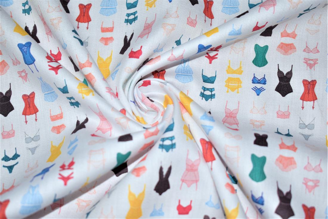 White Printed 100% Cotton Fabric