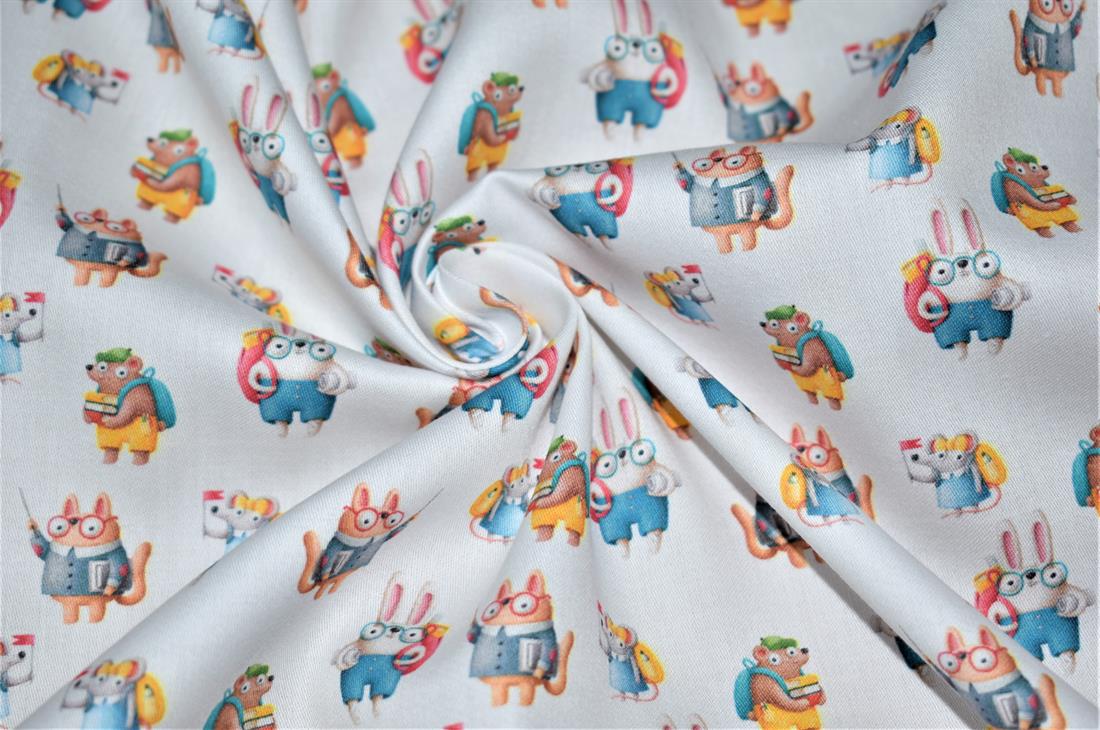 White Printed 100% Cotton Fabric