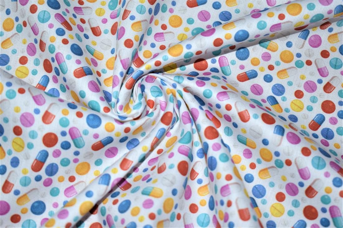 White Printed 100% Cotton Fabric