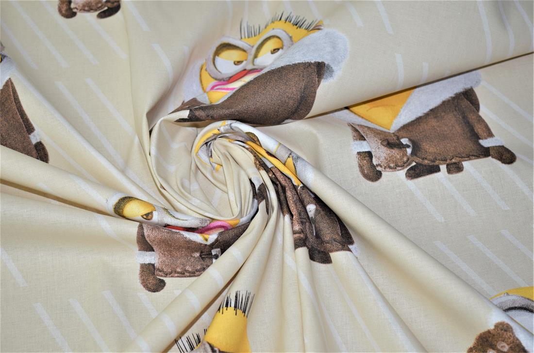 Despicable Me Design Printed Cotton Fabric