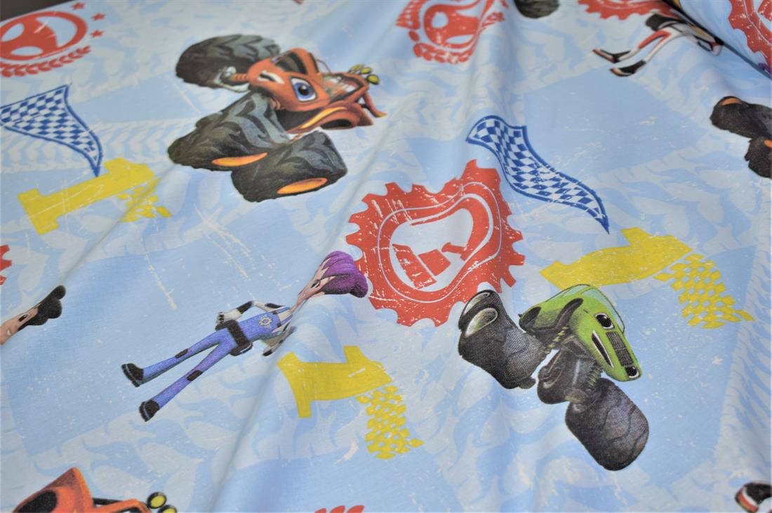 Truck Design Printed Cotton Fabric