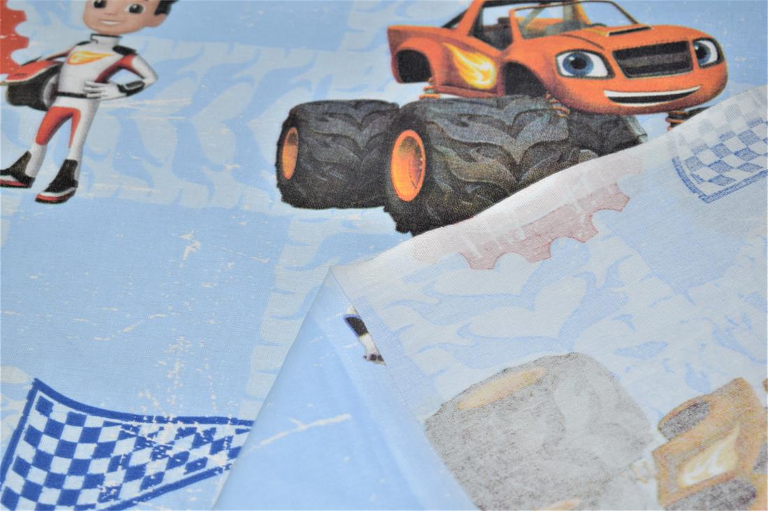 Truck Design Printed Cotton Fabric