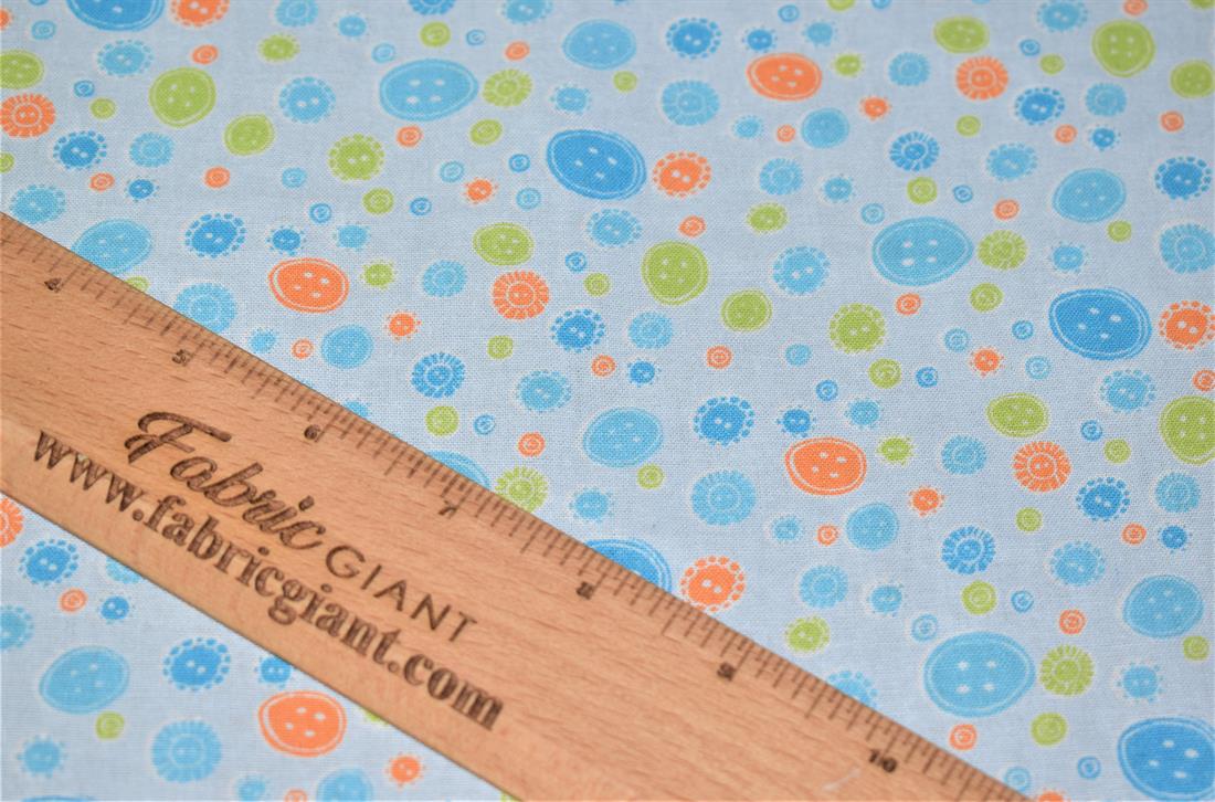 Button Design Cotton Poplin Fabric