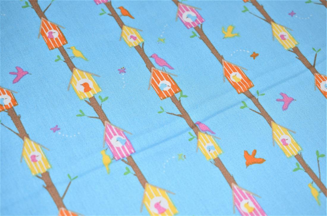 Blue Tree House Design Cotton Poplins