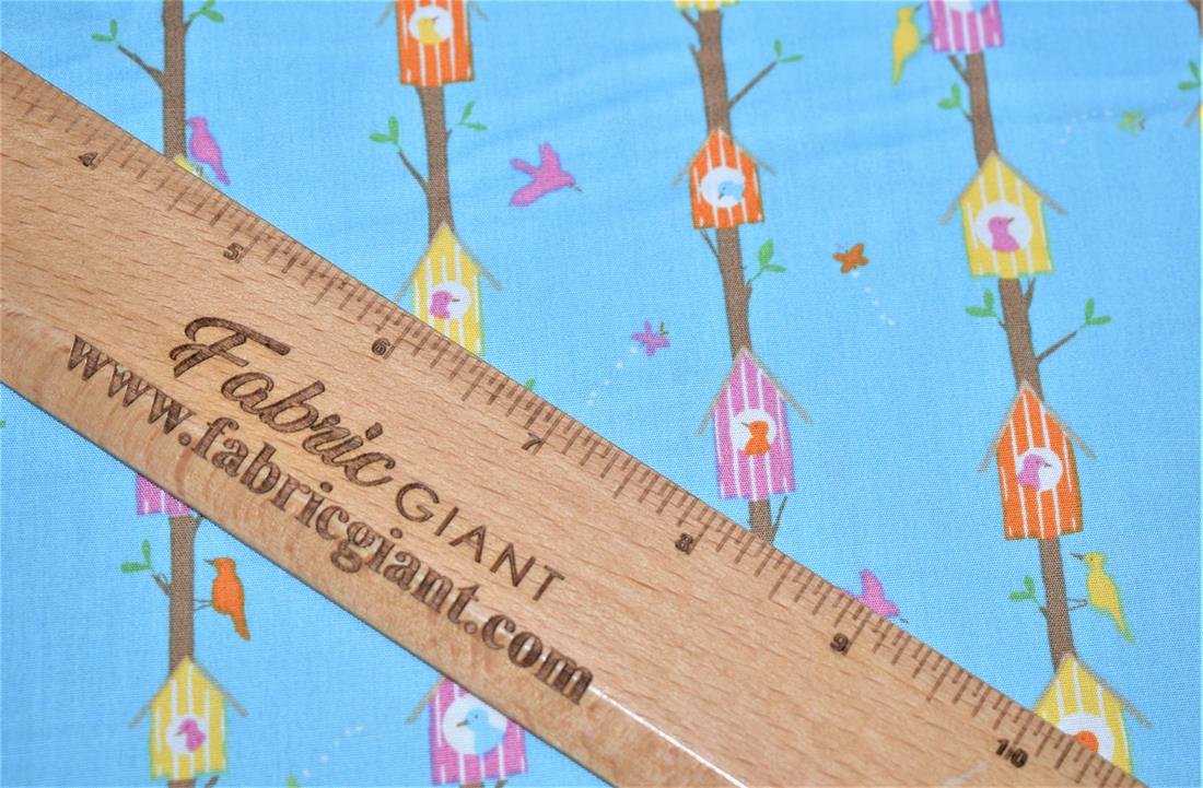 Blue Tree House Design Cotton Poplins