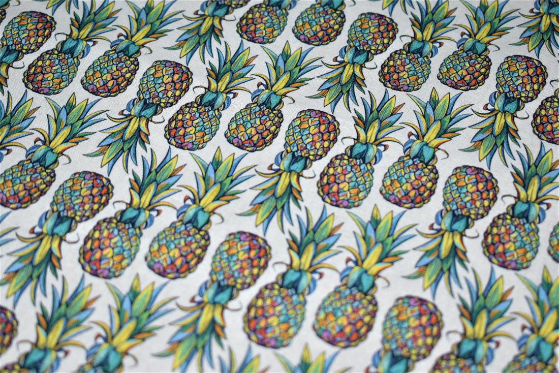 White Little Johnny Pineapple Punch Cotton In the Fabrics