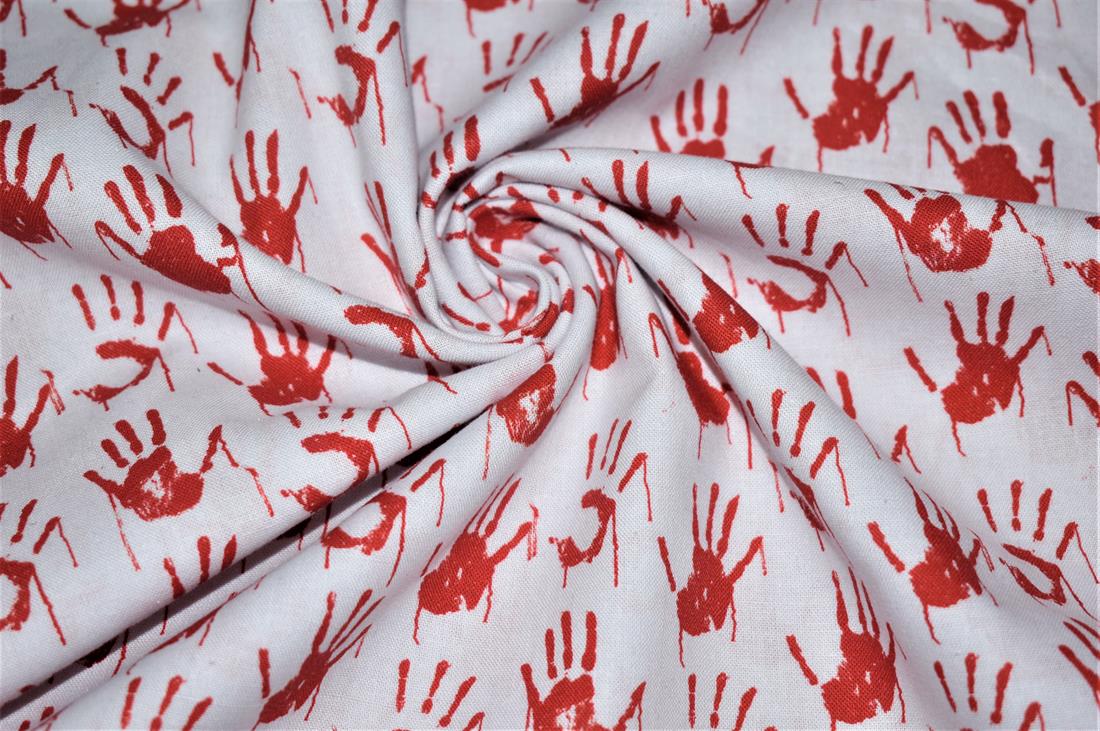 White Digital Printed 100% Cotton, Merboys Design