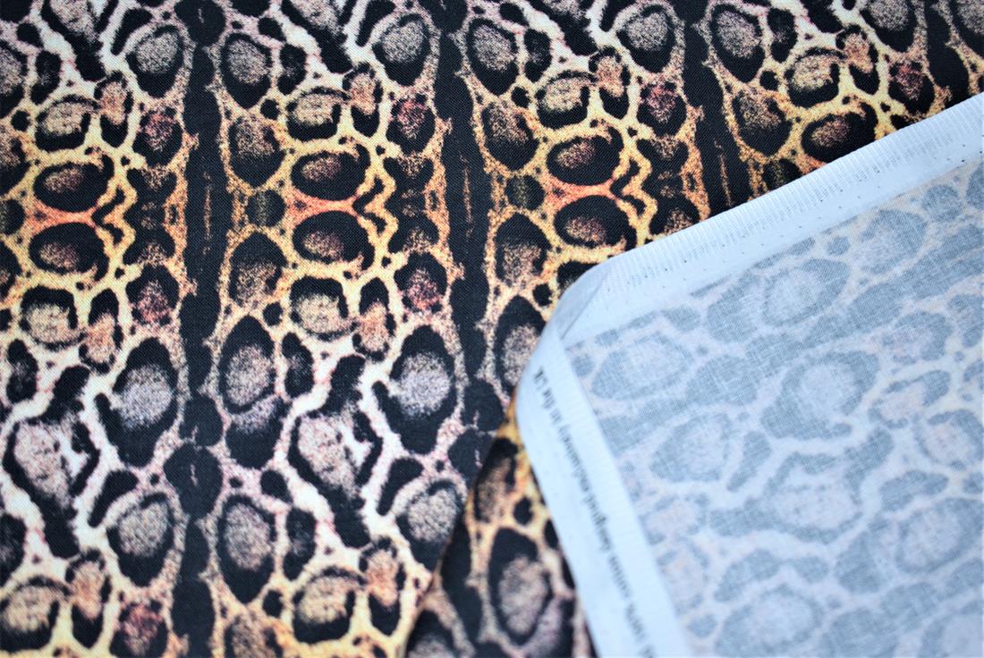 Black & Brown Digital Printed 100% Cotton, Merboys Design Fabric