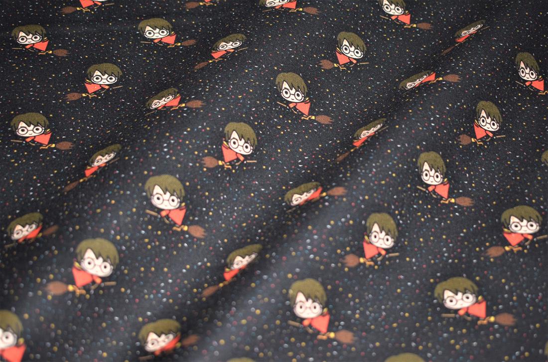 Black Digital Printed 100% Cotton Fabric