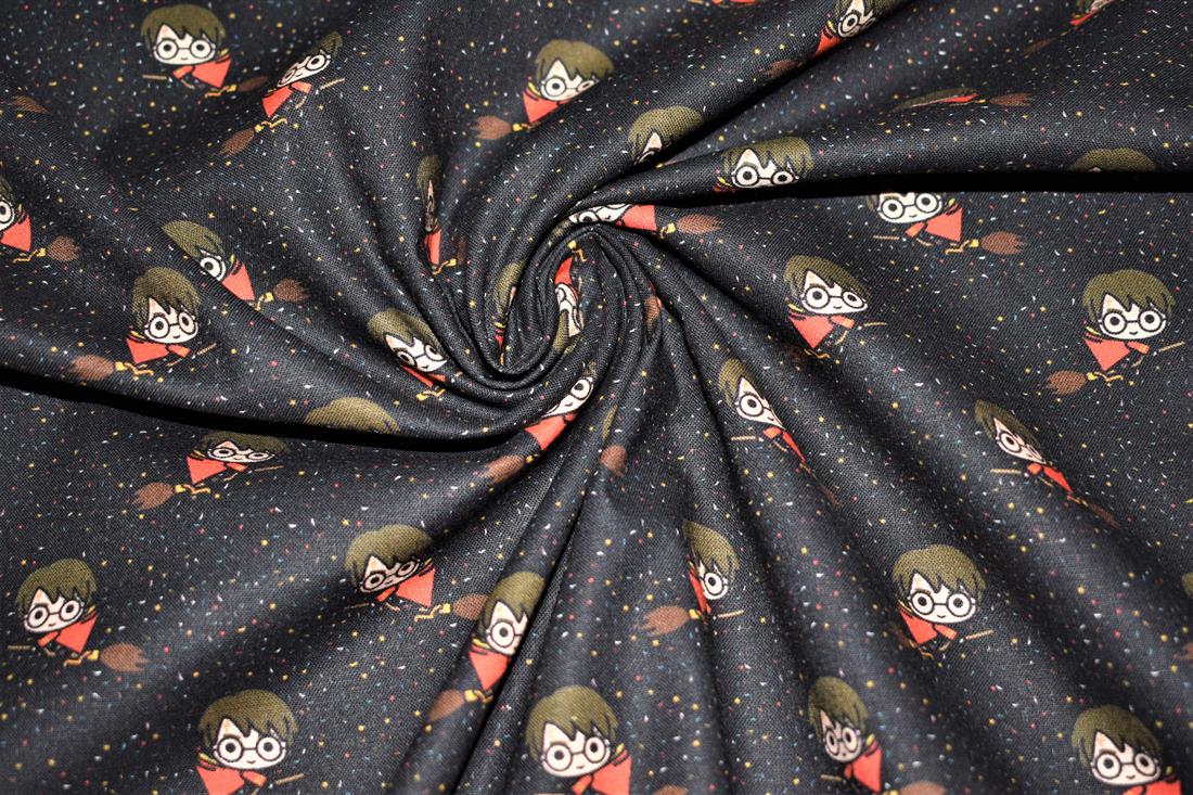 Black Digital Printed 100% Cotton Fabric