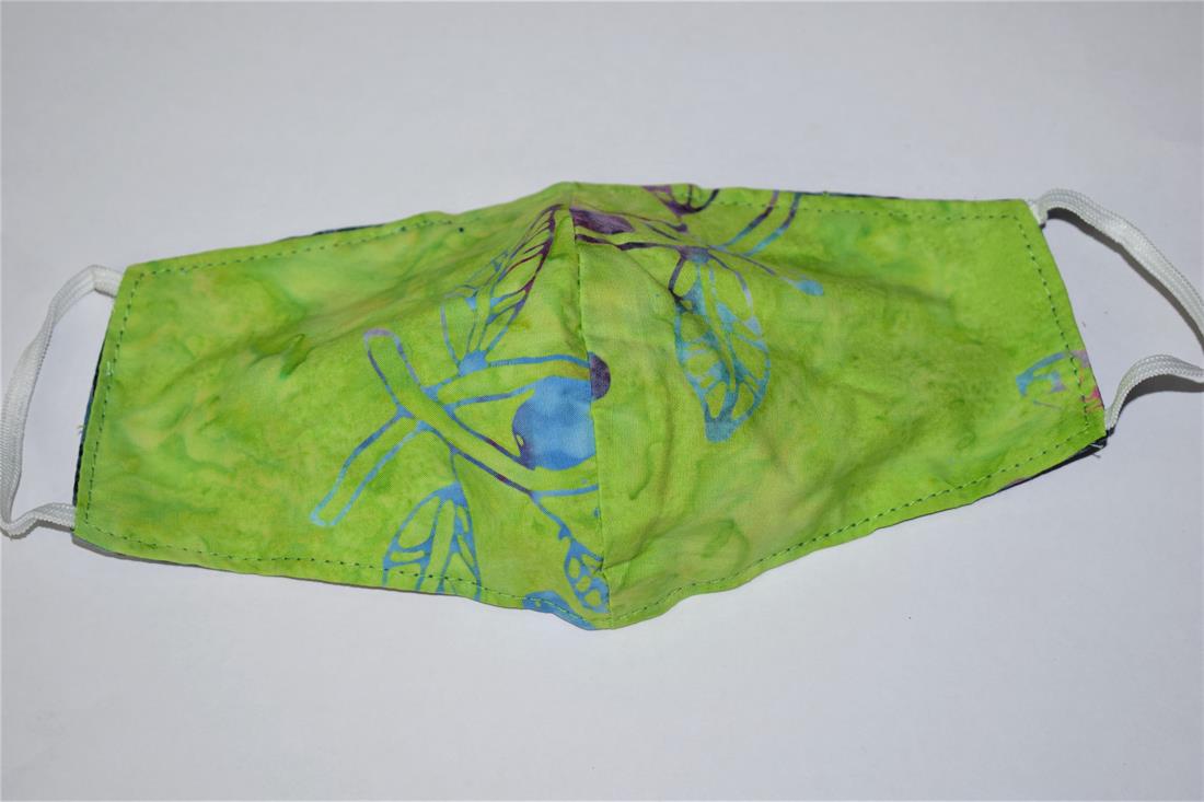 Lime Batik Masks Printed Design