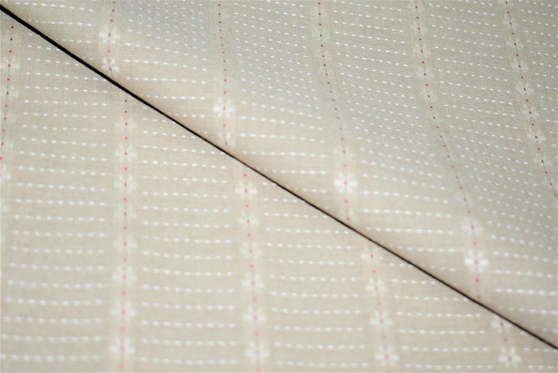 Beige Printed 100% Cotton, Merboys Design Clearance Stock