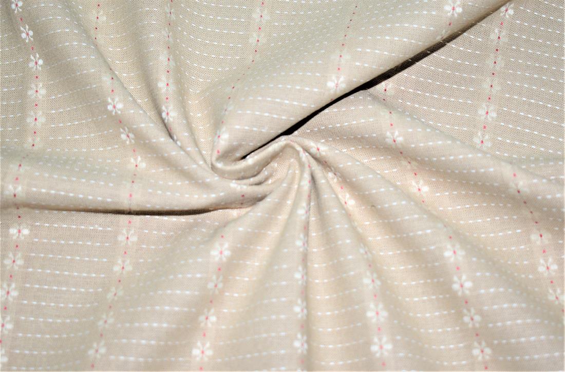 Beige Printed 100% Cotton, Merboys Design Clearance Stock