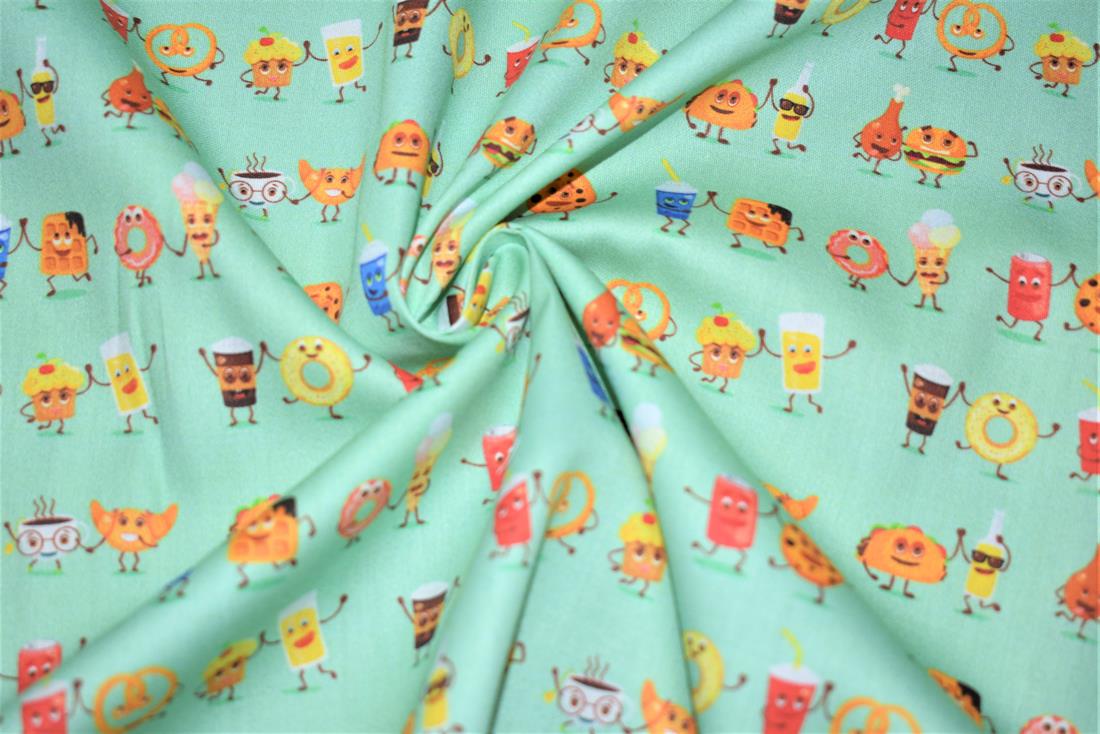 Mint Green Printed 100% Cotton Clearance