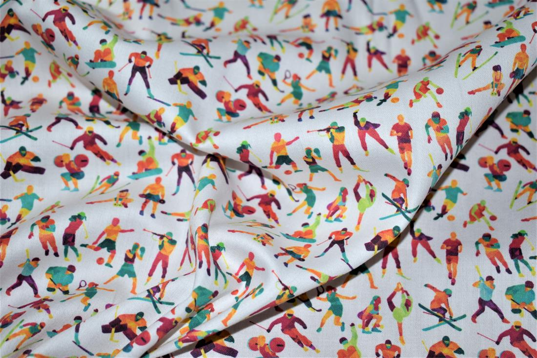 White Printed 100% Cotton Clearance