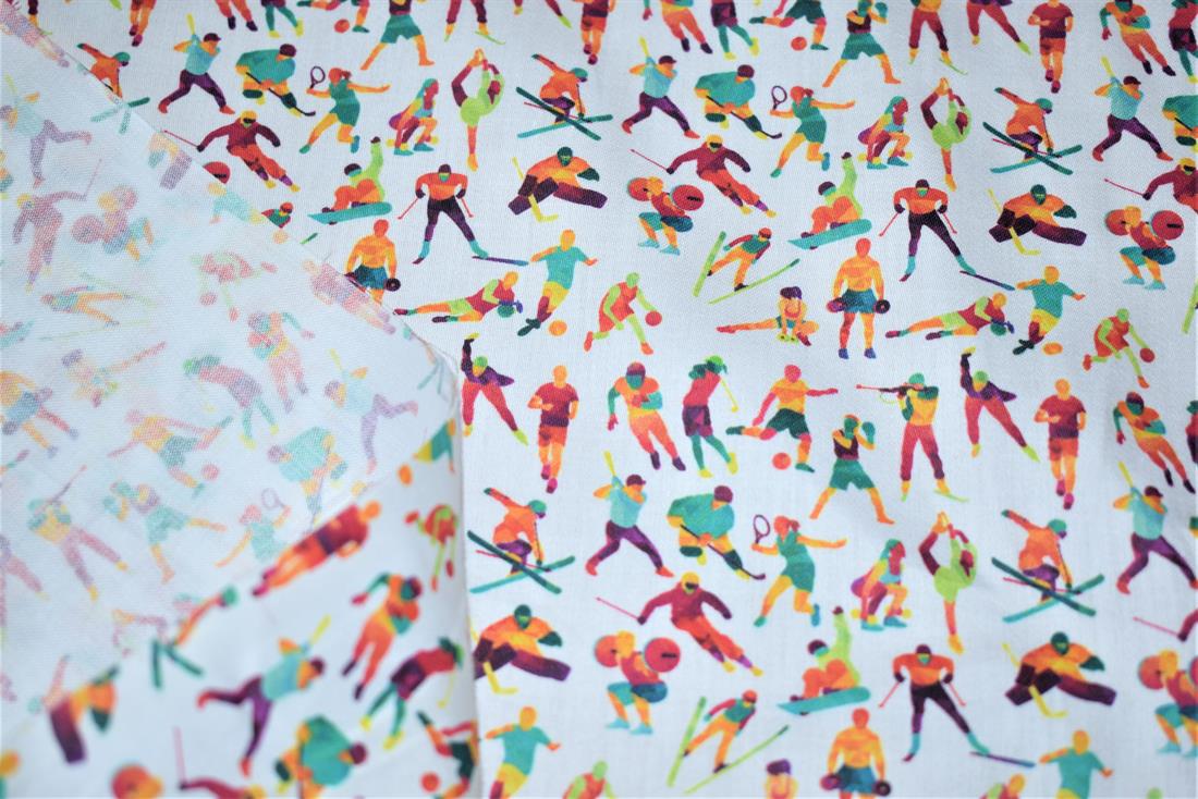White Printed 100% Cotton Clearance
