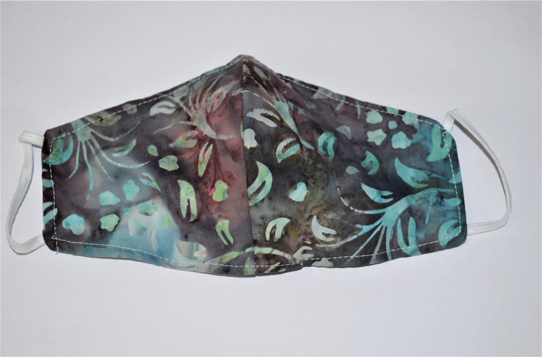 Brown Batik Masks Printed Design