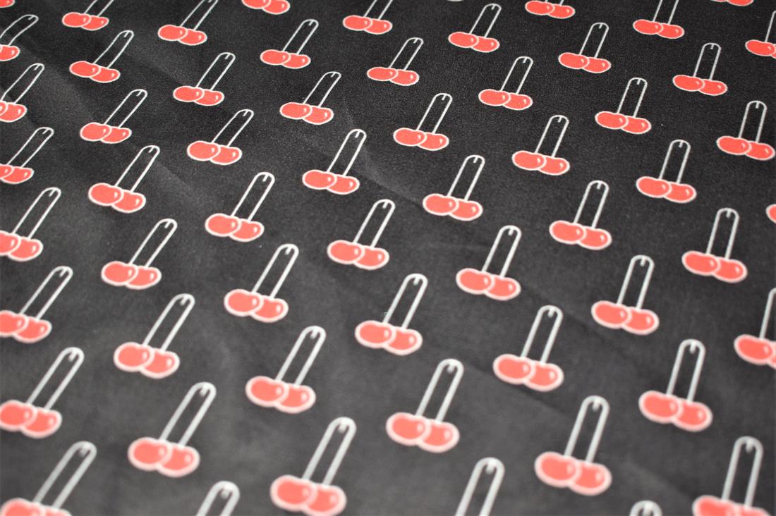 Black Printed 100% Cotton Clearance
